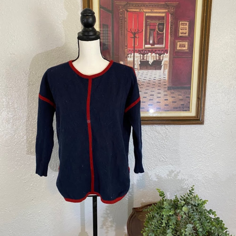 J. Crew ~ Wool Dark Blue Sweater ~ Size XS